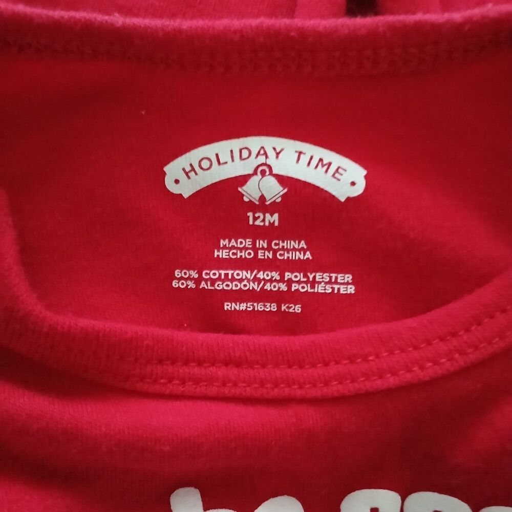 Baby Holiday Time 12M Months Who Needs Mistletoe One Piece Long Sleeve Christmas - Picture 4 of 4